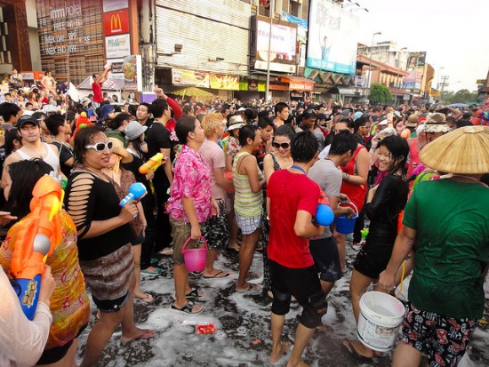 Songkran, Bangkok, Festival, Agua, Tailandia, Fiesta